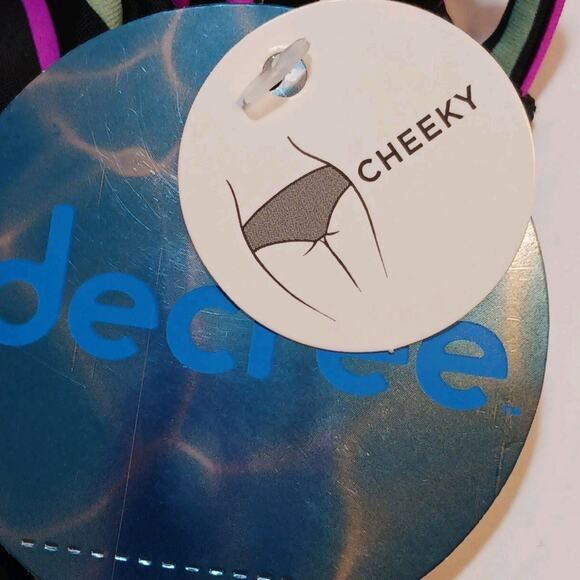 Decree High Rise High Leg Bikini Bottom Lavender Fields Glow Stick Medium NWT - Picture 4 of 8